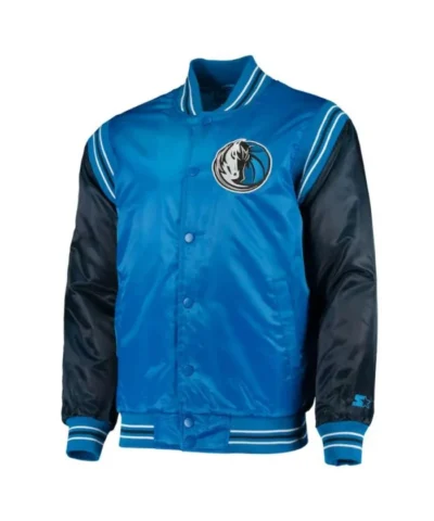 The Enforcer Dallas Mavericks Full-Snap Satin Blue Jacket