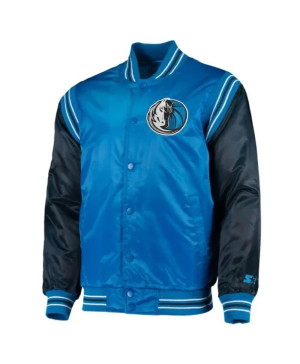 The Enforcer Dallas Mavericks Full-Snap Satin Blue Jacket