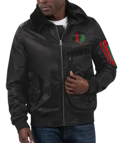 Dallas Mavericks Ty Mopkins Black History Month Full-Zip Satin Jacket