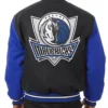 Dallas Mavericks Black and Blue Varsity Jacket