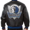 Dallas Mavericks Black Varsity Leather Jacket