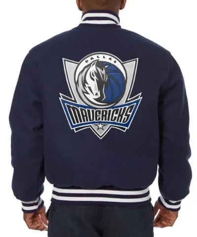 Dallas Mavericks Navy Varsity Wool Jacket