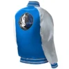 Dallas Mavericks Youth Full-Snap Varsity Satin Royal Jacket