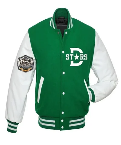 Dallas Stars Baseball Full Snap Rib-Knitted Jacket