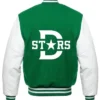 Dallas Stars Baseball Full Snap Rib-Knitted Jacket Back