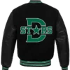 Dallas Stars Baseball Wool Jacket Back