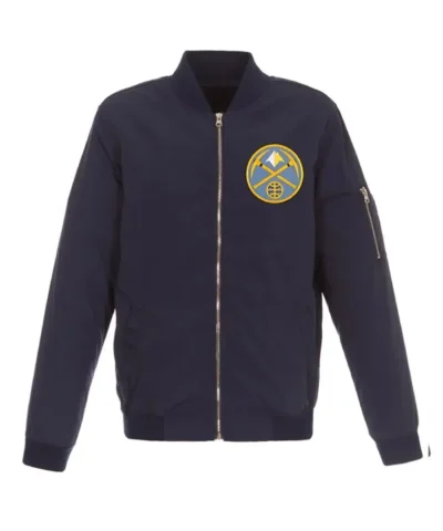 Denver Nuggets Full-Zip Lightweight Nylon Bomber Jacket