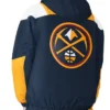 NavyGold Denver Nuggets Charger Half-Zip Pullover Jacket