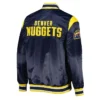 Denver Nuggets Force Play Navy Varsity Satin Jacket