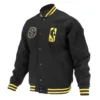 Denver Nuggets Logoman Shadow Black Varsity Wool Jacket