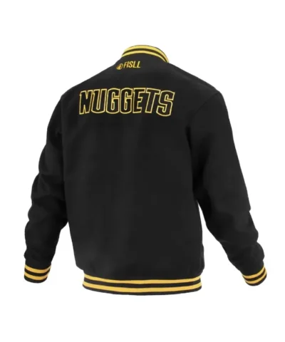 Denver Nuggets Logoman Shadow Black Varsity Jacket