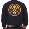 Denver Nuggets Navy Varsity Wool Jacket