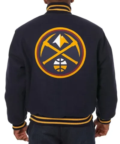 Denver Nuggets Navy Varsity Wool Jacket
