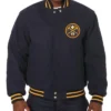 Denver Nuggets Navy Full-Snap Varsity Wool Jacket