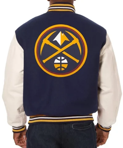 NavyWhite Denver Nuggets Varsity Jacket