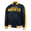 Starter Denver Nuggets Navy Full-Snap Satin Jacket