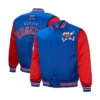 Denver Nuggets Primetime Full-Snap Satin Royal and Red Jacket