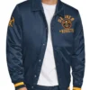 Denver Nuggets Applique Full-Snap Satin Navy Jacket