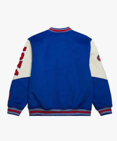 Denver Nuggets Team History Royal Vintage Logo Varsity Jacket