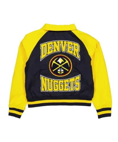 Denver Nuggets Navy and Yellow Throwback Jacket