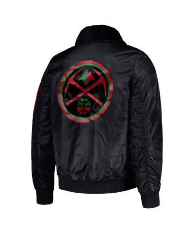 Denver Nuggets Ty Mopkins Black History Month Full-Zip Satin Jacket