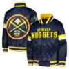 Denver Nuggets Youth Home Game Full-Snap Varsity Satin Navy Jacket