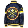 Denver Nuggets Youth Home Game Navy Satin Jacket