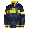 Denver Nuggets Youth Home Game Full-Snap Satin Navy Jacket
