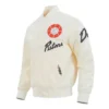 Detroit Pistons 202425 City Edition Chenille Full-Snap Satin Cream Jacket