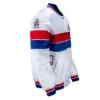 Shop 35th Anniversary Detroit Pistons White Satin Jacket
