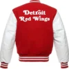 Detroit Red Wings Baseball Wool Jacket Back