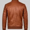 Distressed Dark Brown Bomber Jacket Men