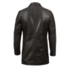 Mens Distressed Dark Brown Leather Coat