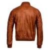 Men’s Distressed Dark Brown Bomber Jacket