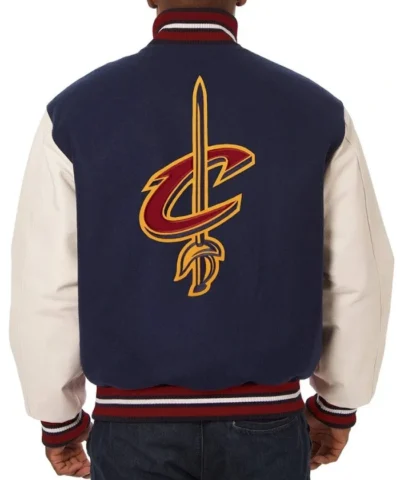 Cleveland Cavaliers Domestic Varsity Navy and White Jacket