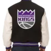 Sacramento Kings Domestic Varsity Black and White Jacket
