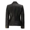 Women’s Leather Black Blazer