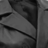Double Breasted Black Leather Coat Women