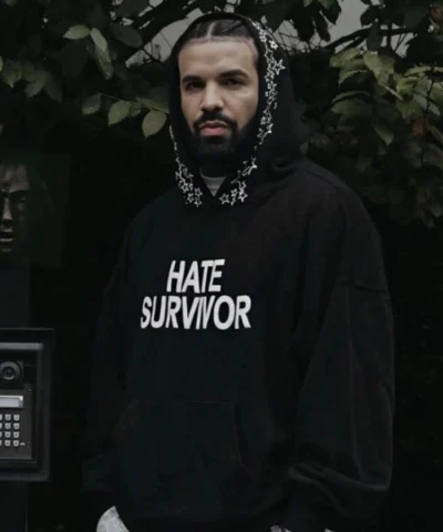 Drake Hate Survivor Oversized Black Hoodie