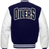 Edmonton Oilers Varsity Wool Jackets Back