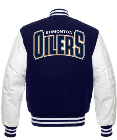 Edmonton Oilers Varsity Wool Jackets Back