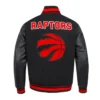 EggshellBlack Toronto Raptors Retro Classic Varsity WoolLeather Jacket