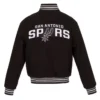 San Antonio Spurs Black Varsity Wool Full-Zip Jacket