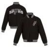 San Antonio Spurs Black Varsity Wool Full-Zip Jacket
