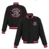Embroidered Toronto Raptors Varsity Wool Black Jacket
