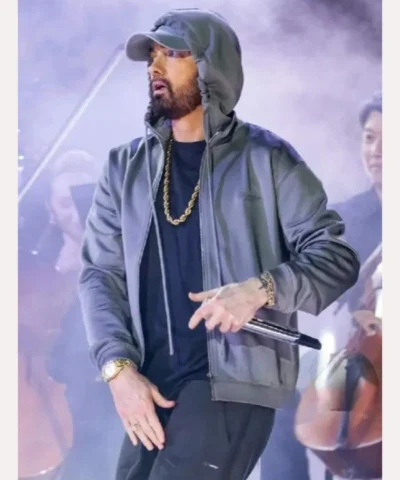 Buy Eminem Zip-Up Grey Hoodie