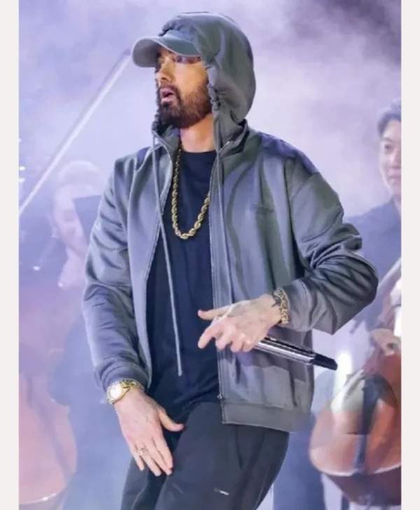 Buy Eminem Zip-Up Grey Hoodie
