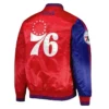 RoyalRed Philadelphia 76ers Fast Break Satin Jacket