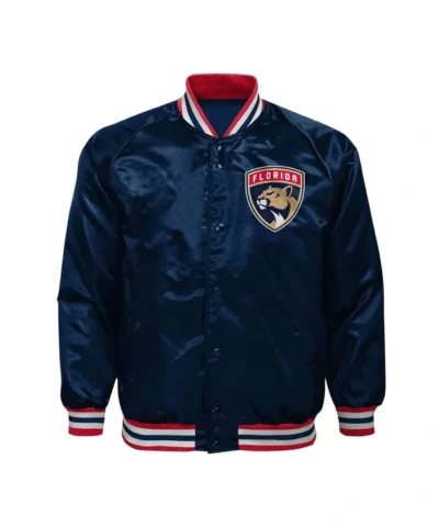 Ace Defender Youth Florida Panthers Navy Full-Snap Jacket