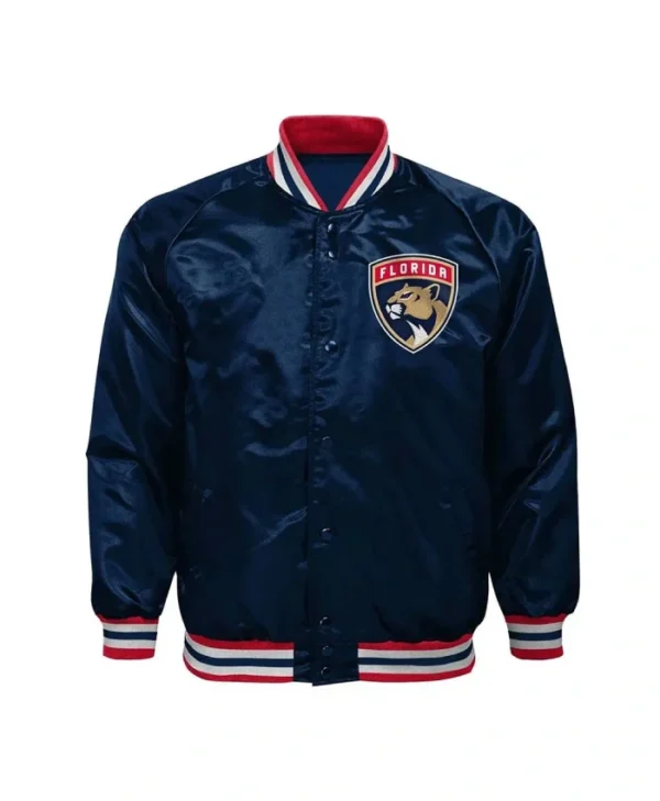 Ace Defender Youth Florida Panthers Navy Full-Snap Jacket